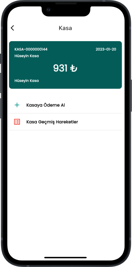 WiRadius CRM Saha Uygulaması - Kasa Yönetimi Modülü